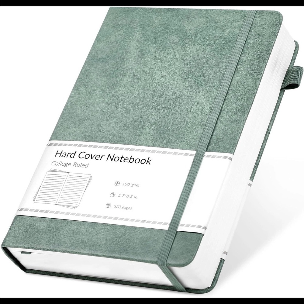 NEW! Hard Cover Notebook in Sage Green Journal Office Lists Still in Plastic